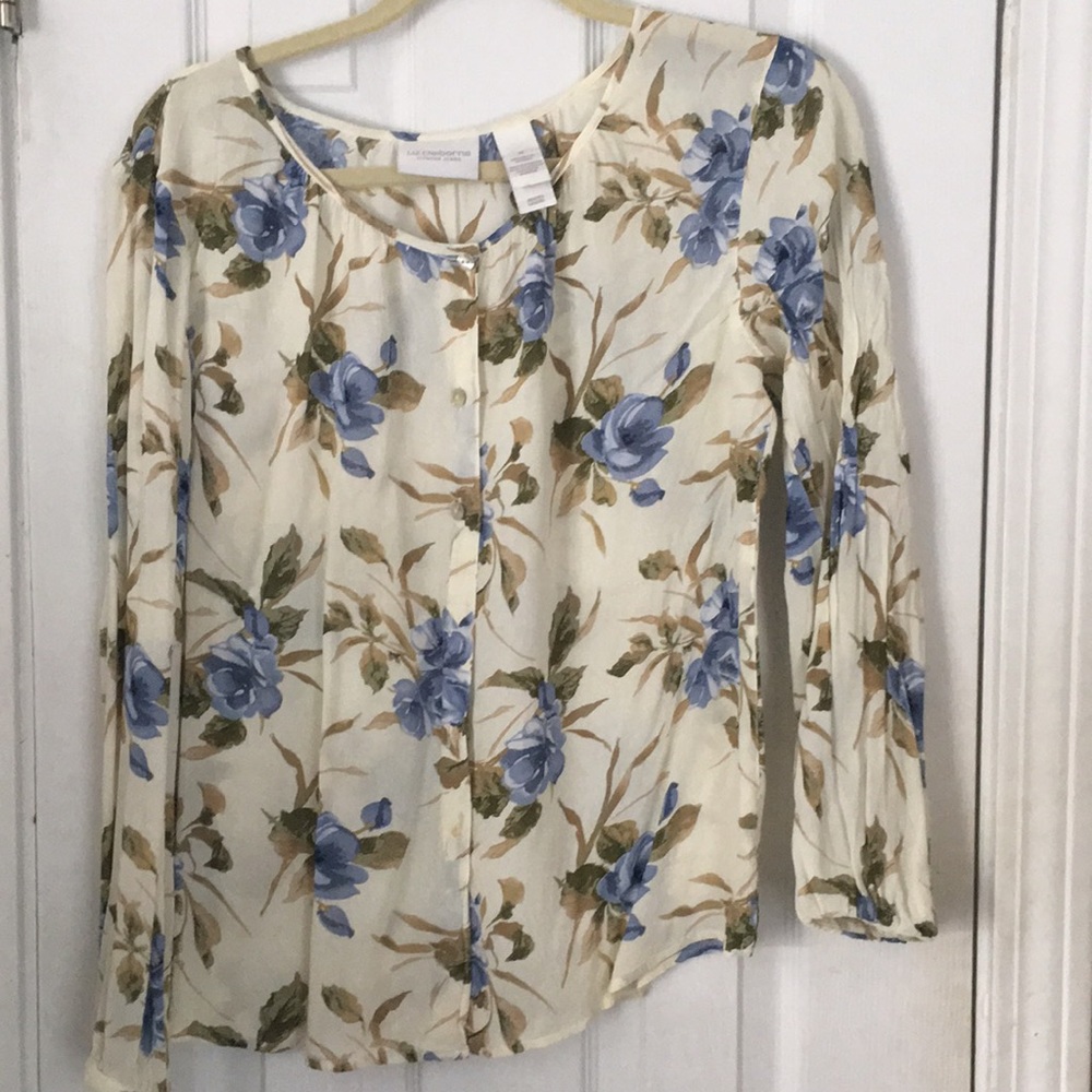Liz Claiborne button up cornflower too